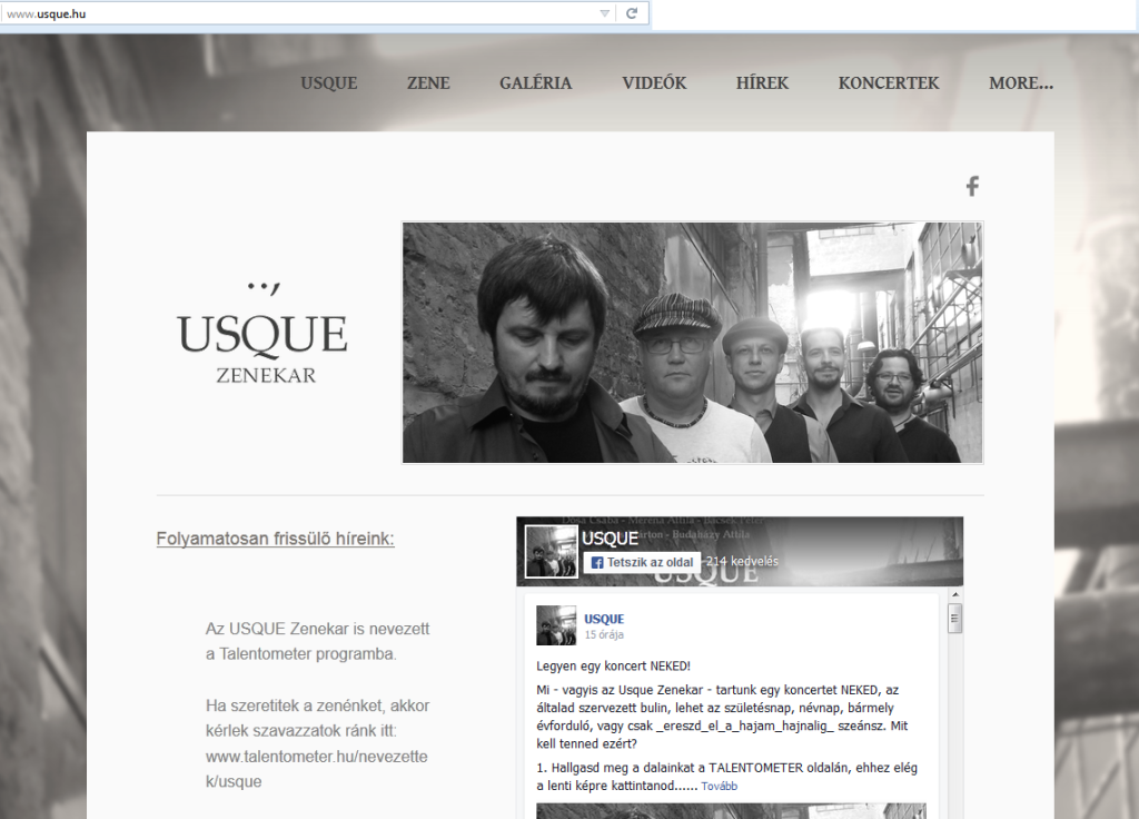 Az USQUE weboldala: http://www.usque.hu/