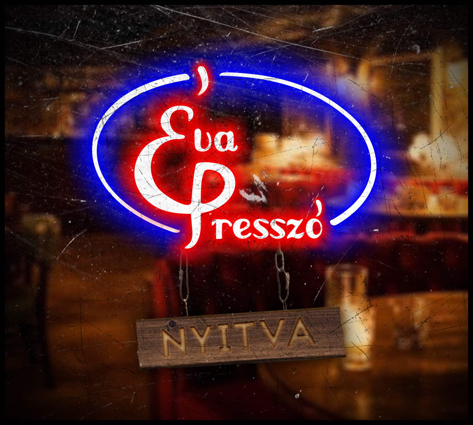Az Éva Presszó logója