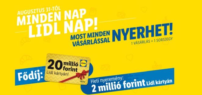 LIDl nyereményjáték 2023 Minden nap LIDl nap