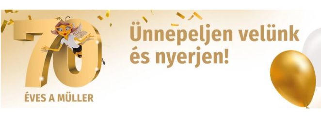 MÜLLER nyereményjáték 2023 – 70 éves a Müller