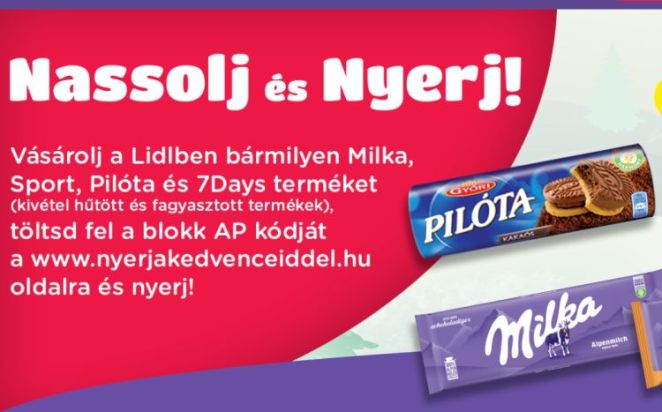 Nassolj és nyerj! Milka, Sport, Pilóta, 7Days nyereményjáték – december 6-ig tart!