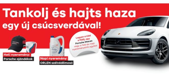 Orlen nyereményjáték 2023 – Tankolj és hajts haza egy új csúcsverdával! A játék december 10-ig tart!